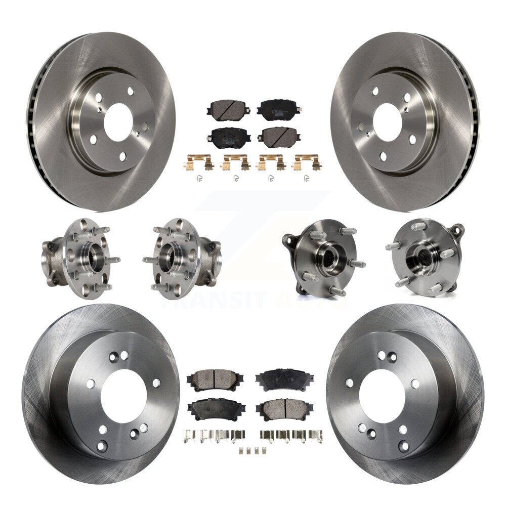 Kit de rotors et plaquettes de frein à disque, roulements de moyeu avant et arrière (10 pièces) pour Lexus IS250