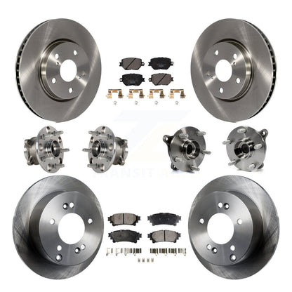 Kit de rotors et plaquettes de frein à disque, roulements de moyeu avant et arrière (10 pièces) pour Lexus IS250