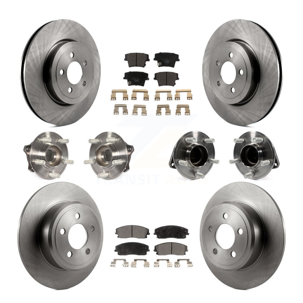 Kit de rotors et plaquettes de frein à disque, roulements de moyeu avant et arrière (10 pièces) pour Dodge Charger