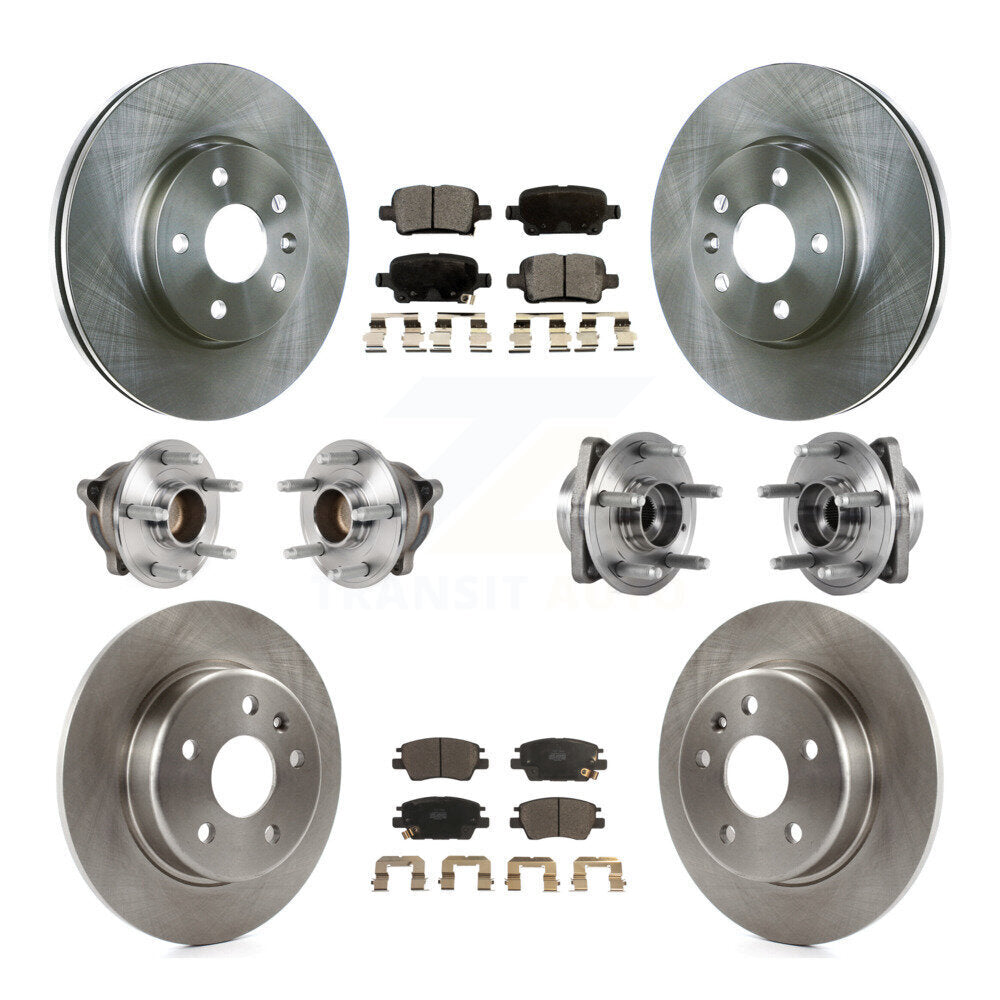 Kit de plaquettes de Rotor de frein, roulement de moyeu avant et arrière (10 pièces) pour Chevrolet Cruze Volt Bol