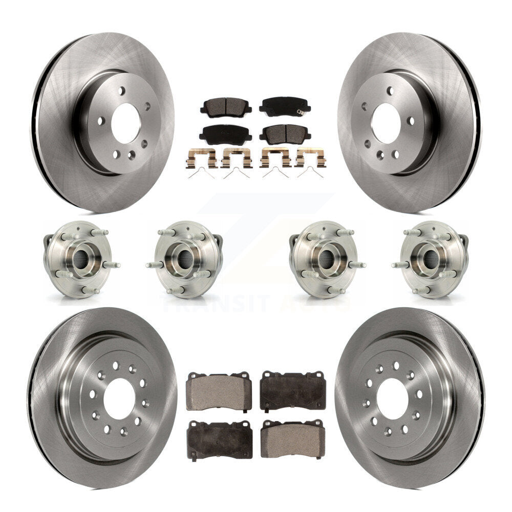 Kit de rotors et plaquettes de frein à disque, roulements de moyeu avant et arrière (10 pièces) pour Cadillac ATS