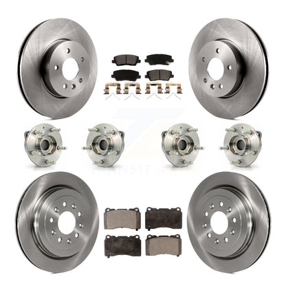 Kit de rotors et plaquettes de frein à disque, roulements de moyeu avant et arrière (10 pièces) pour Cadillac ATS
