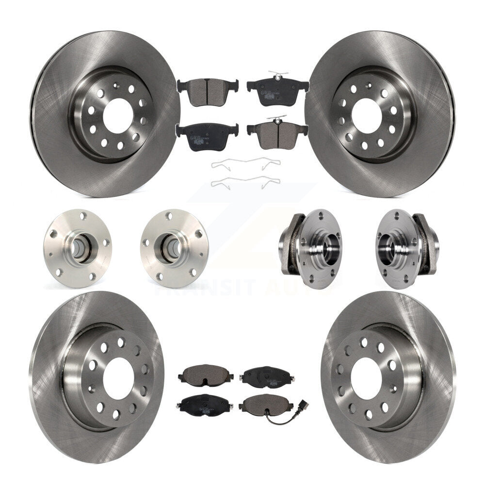 Kit de rotors et plaquettes de frein avec roulement de moyeu avant et arrière (10 pièces) pour Audi A3 Sportback e-tro