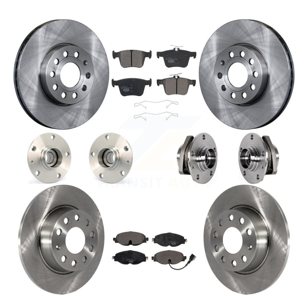 Kit de rotor et de plaquettes de frein à disque, roulement de moyeu avant et arrière (10 pièces) pour Audi A3 2.0 2016