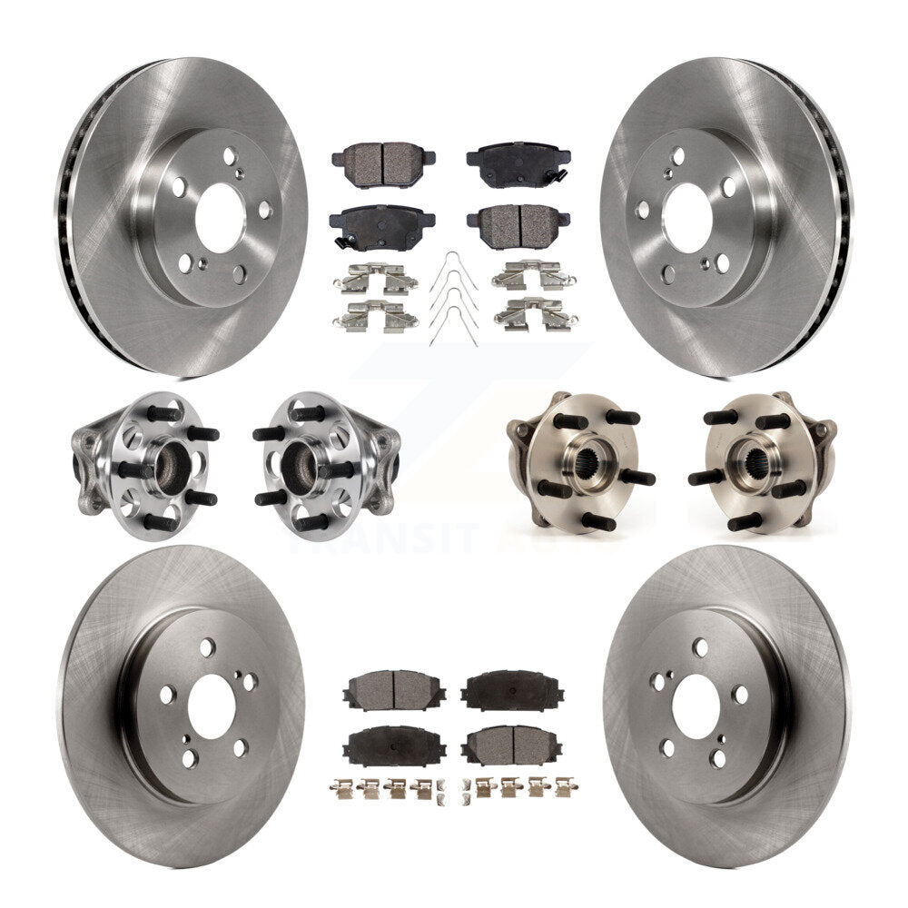 Kit de rotors et plaquettes de frein à disque, roulements de moyeu avant et arrière (10 pièces) pour Lexus CT200h