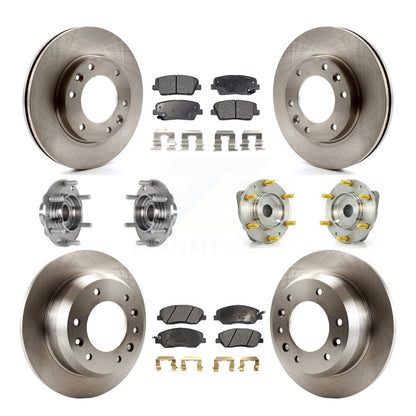 Kit de rotors et plaquettes de frein à disque, roulement de moyeu avant et arrière (10 pièces) pour Kia Sedona Hyunda