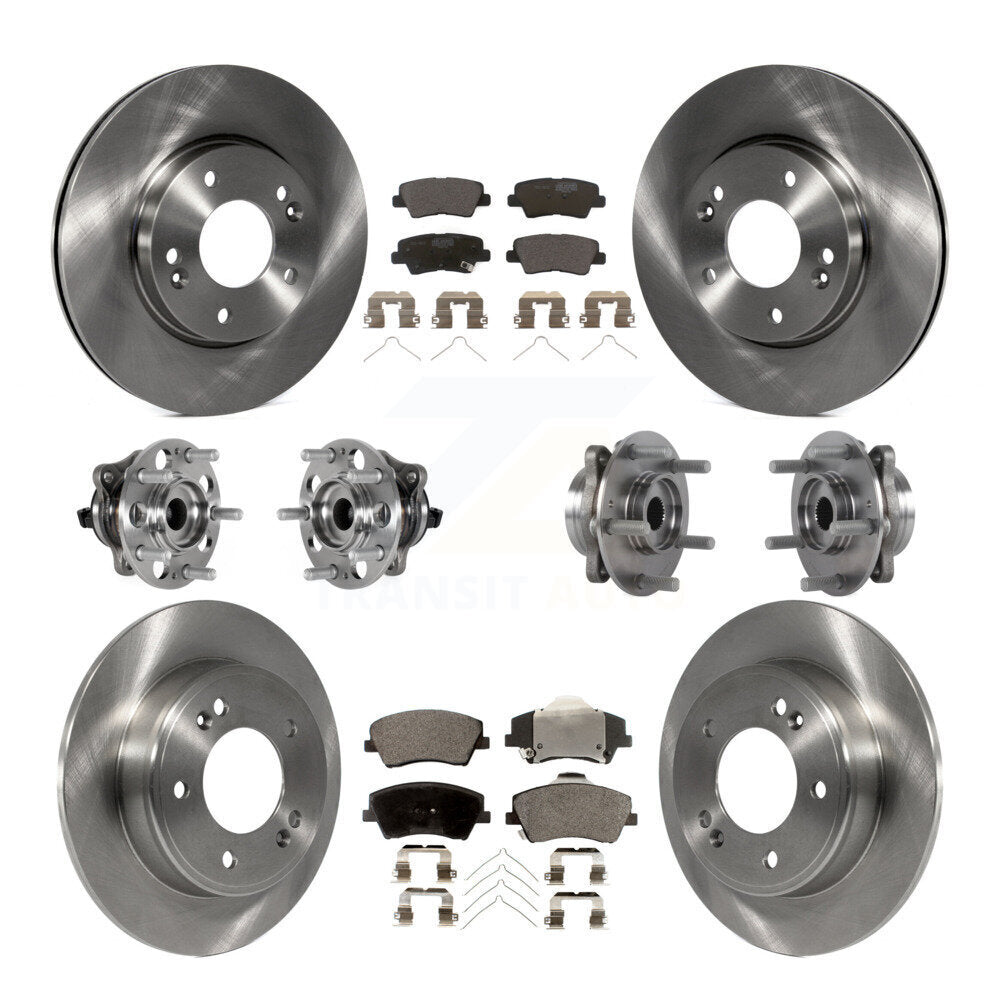 Kit de plaquettes de Rotor de frein, roulement de moyeu avant et arrière (10 pièces) pour Hyundai Elantra 2.0 17-20