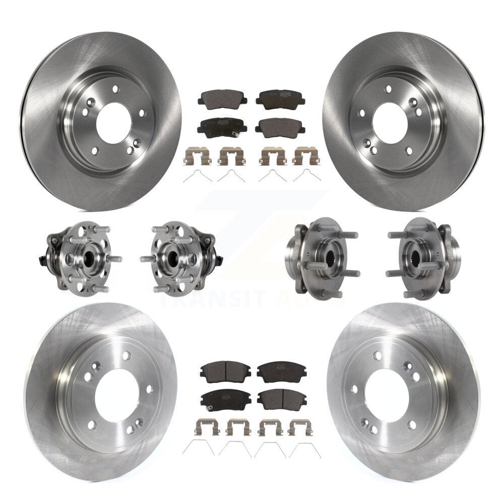 Kit de plaquettes de Rotor de frein, roulement de moyeu avant et arrière (10 pièces) pour Hyundai Elantra 1.6 17-20