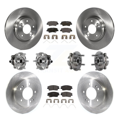 Kit de plaquettes de Rotor de frein, roulement de moyeu avant et arrière (10 pièces) pour Hyundai Elantra 1.6 17-20