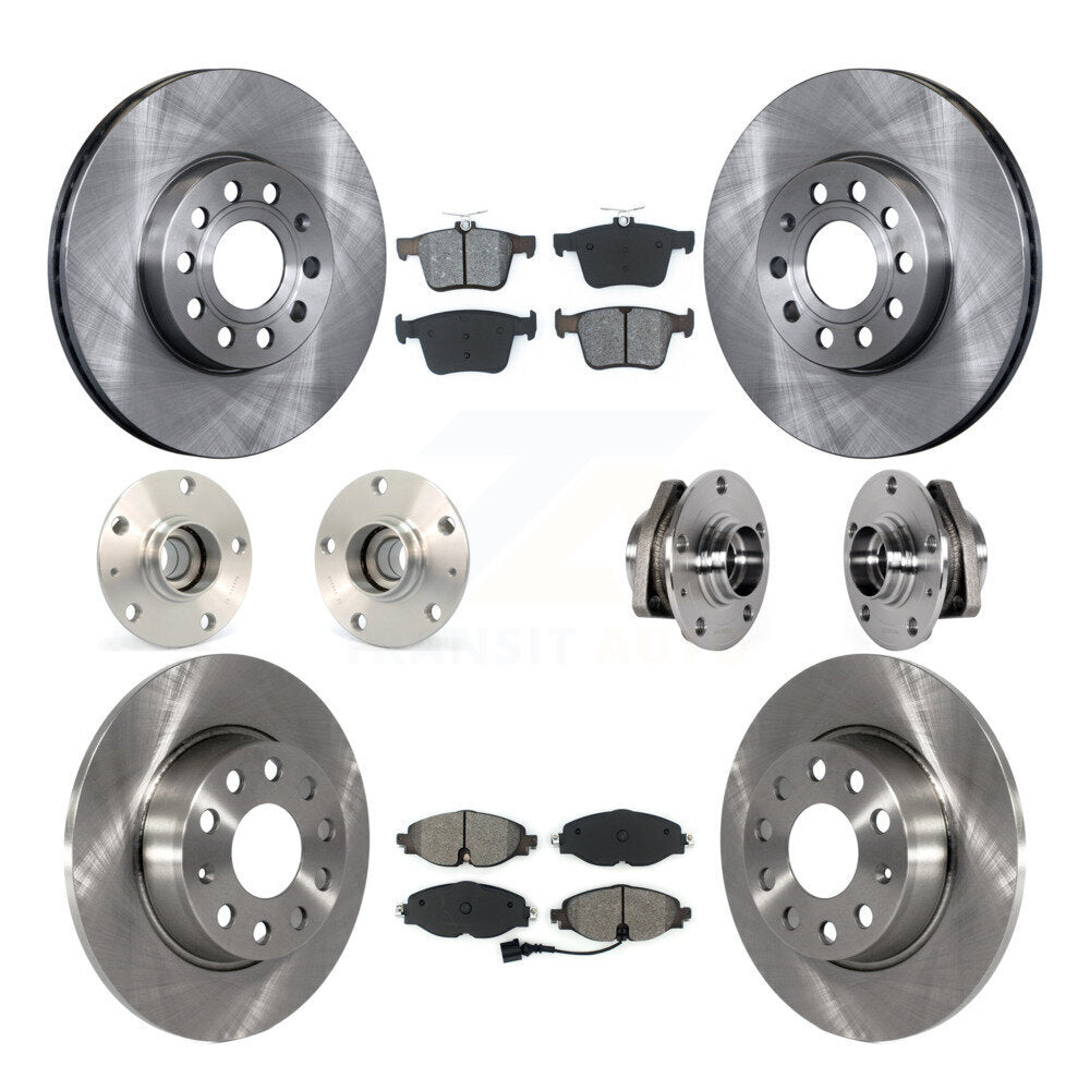 Kit de rotor et de plaquettes de frein à disque, roulement de moyeu avant et arrière (10 pièces) pour Audi A3 2.0 2016