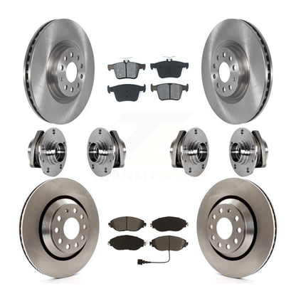Ensemble de roulements de moyeu avant et arrière, Rotor de frein à disque et Kit de plaquettes (10 pièces) pour Audi S