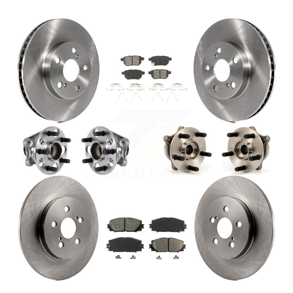 Kit de rotors et plaquettes de frein à disque, roulements de moyeu avant et arrière (10 pièces) pour Lexus CT200h