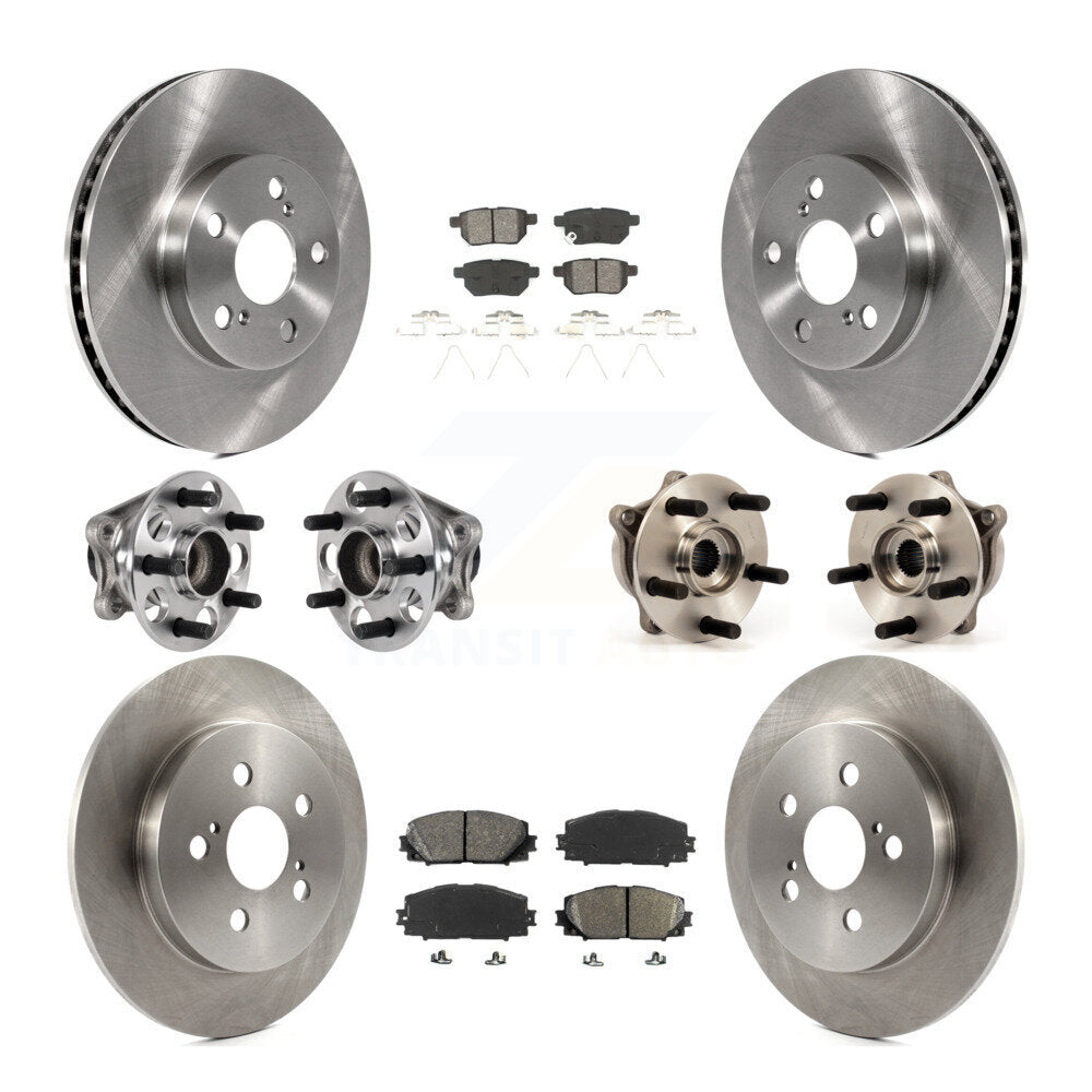 Kit de rotors et plaquettes de frein à disque, roulements de moyeu avant et arrière (10 pièces) pour Lexus CT200h