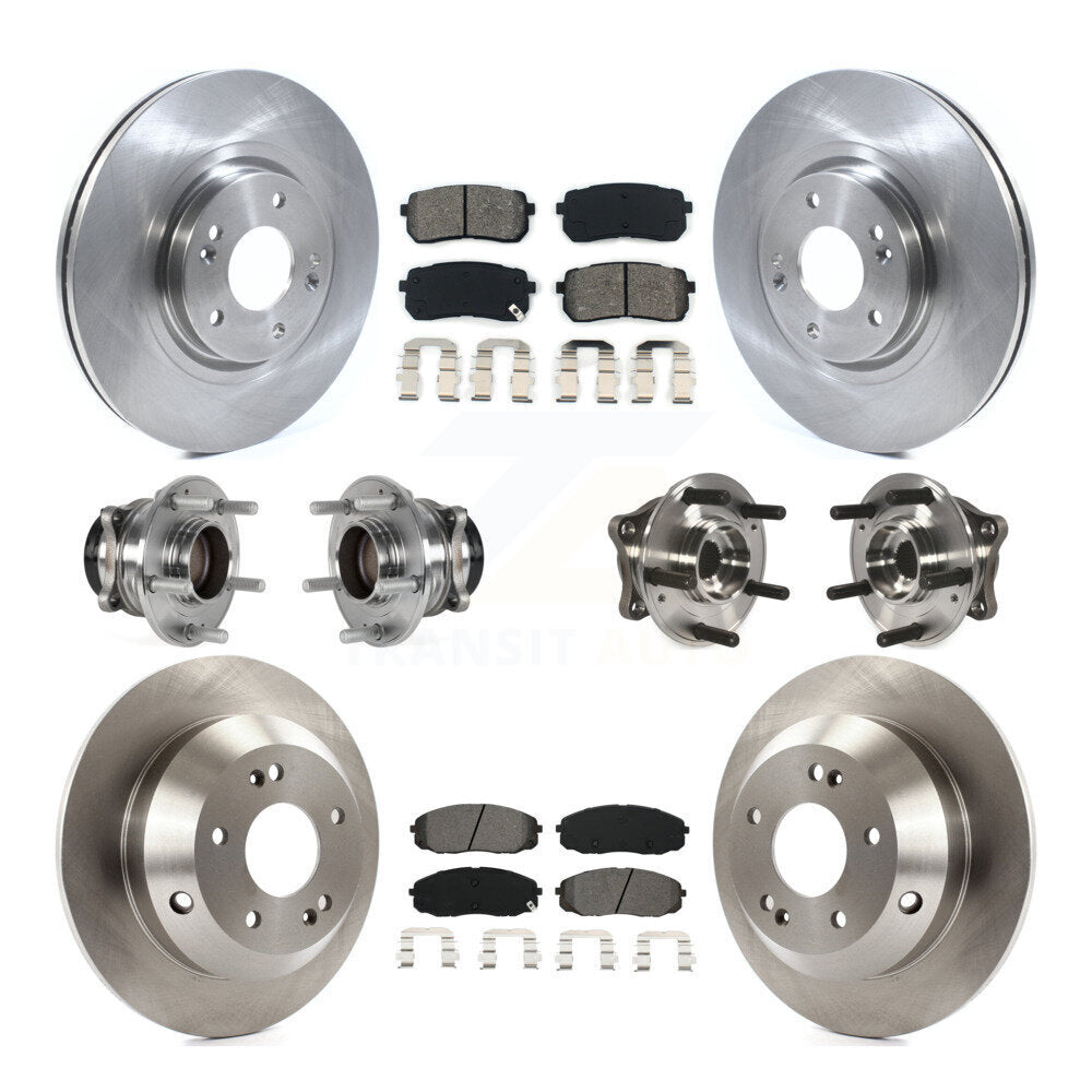 Kit de plaquettes de rotor de frein à disque, roulement de moyeu avant et arrière (10 pièces) pour Kia Sedon 2015 – 2021