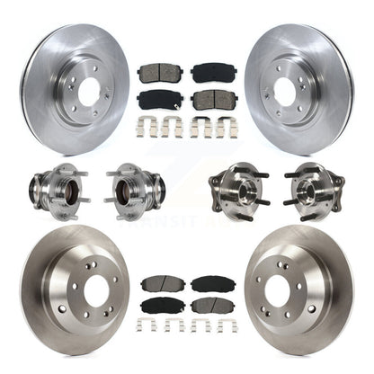Kit de plaquettes de rotor de frein à disque, roulement de moyeu avant et arrière (10 pièces) pour Kia Sedon 2015 – 2021