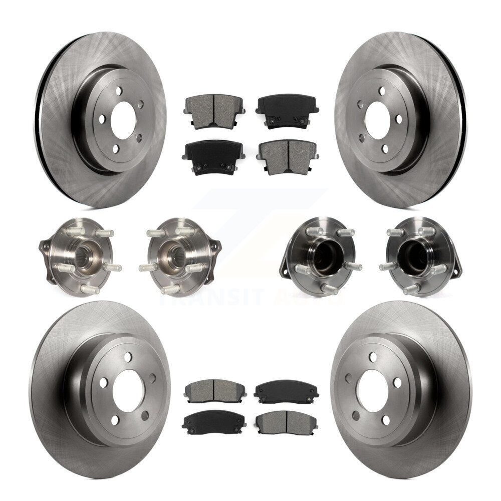 Kit de rotors et plaquettes de frein à disque, roulements de moyeu avant et arrière (10 pièces) pour Dodge Charger