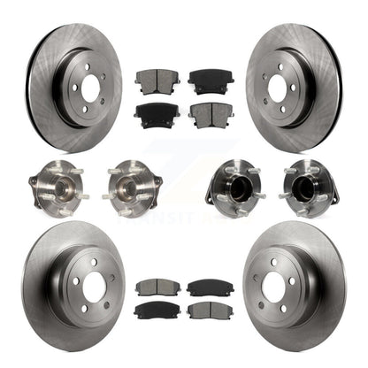Kit de rotors et plaquettes de frein à disque, roulements de moyeu avant et arrière (10 pièces) pour Dodge Charger