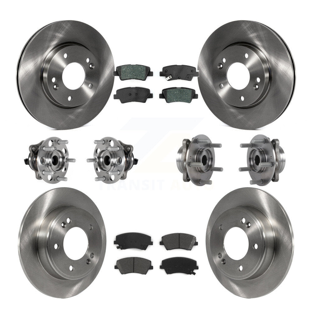 Kit de plaquettes de Rotor de frein, roulement de moyeu avant et arrière (10 pièces) pour Hyundai Elantra 2.0 17-20