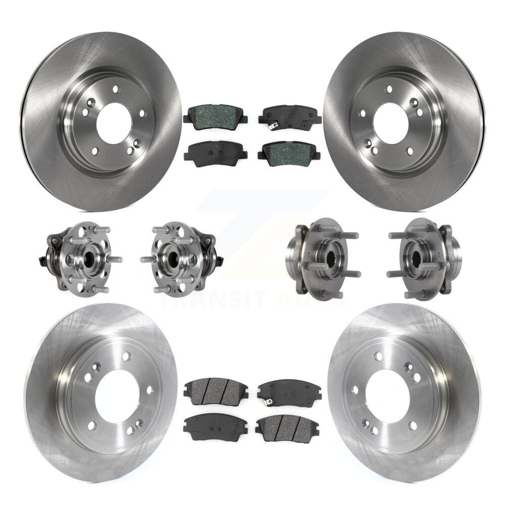 Kit de plaquettes de Rotor de frein, roulement de moyeu avant et arrière (10 pièces) pour Hyundai Elantra 1.6 17-20