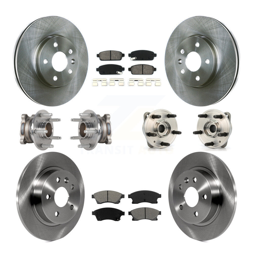 Kit de rotors et plaquettes de frein, roulement de moyeu avant et arrière (10 pièces) pour Chevrolet Cruze Limite