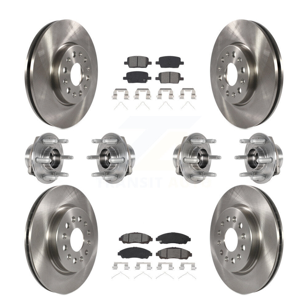 Kit de Rotor et de plaquettes de frein, roulement de moyeu avant et arrière (10 pièces) pour Chevrolet Traverse GM