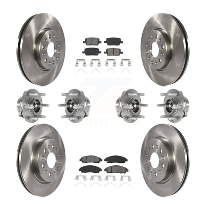 Kit de Rotor et de plaquettes de frein, roulement de moyeu avant et arrière (10 pièces) pour Chevrolet Traverse GM
