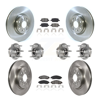 Kit de plaquettes de Rotor de frein, roulement de moyeu avant et arrière (10 pièces) pour Cadillac XT5 Buick Enclav