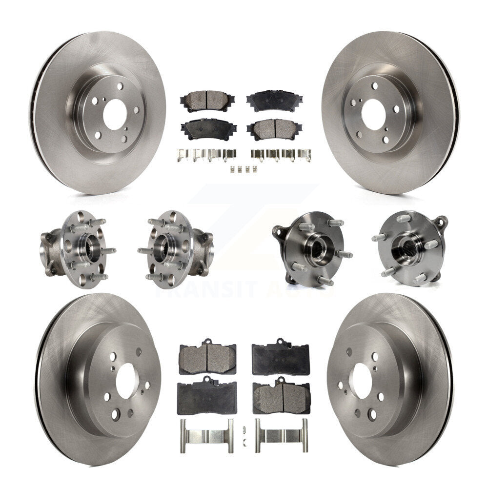 Kit de rotors et plaquettes de frein avec roulement de moyeu avant et arrière (10 pièces) pour Lexus IS300 IS350 GS35