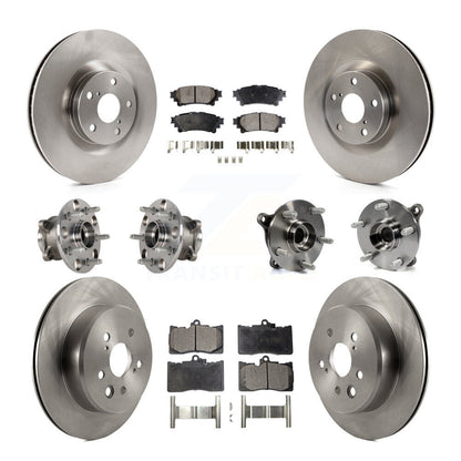 Kit de rotors et plaquettes de frein avec roulement de moyeu avant et arrière (10 pièces) pour Lexus IS300 IS350 GS35