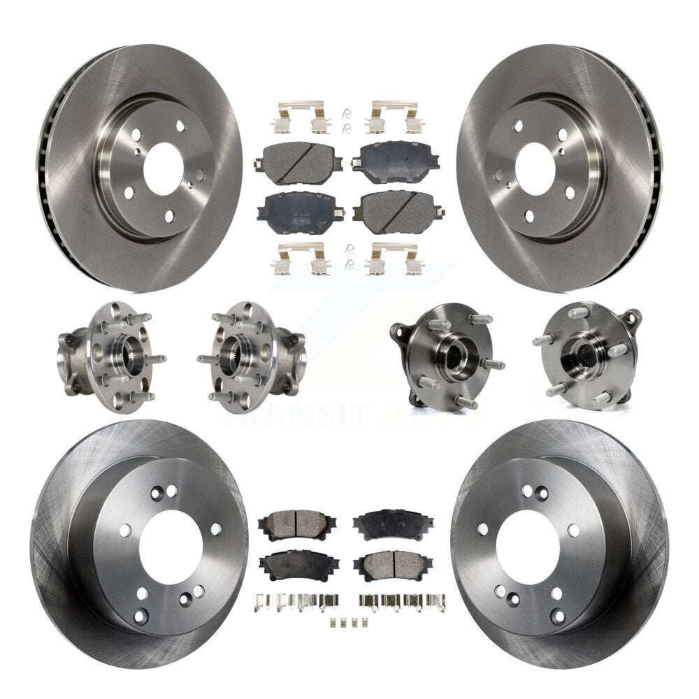 Kit de rotors et plaquettes de frein à disque, roulements de moyeu avant et arrière (10 pièces) pour Lexus IS250