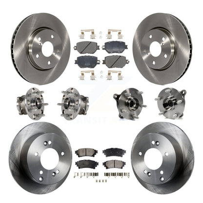 Kit de rotors et plaquettes de frein à disque, roulements de moyeu avant et arrière (10 pièces) pour Lexus IS250