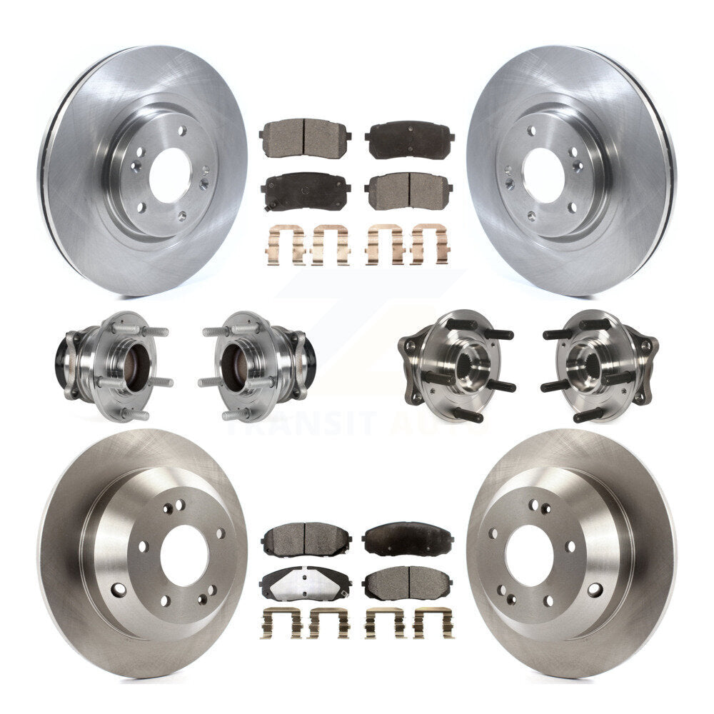 Kit de plaquettes de rotor de frein à disque, roulement de moyeu avant et arrière (10 pièces) pour Kia Sedon 2015 – 2021