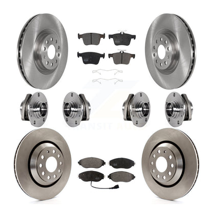 Ensemble de roulements de moyeu avant et arrière, Rotor de frein à disque et Kit de plaquettes (10 pièces) pour Audi S