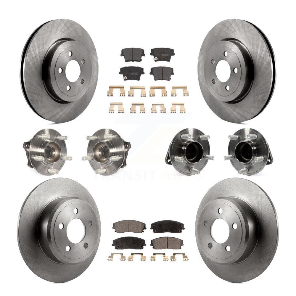Kit de rotors et plaquettes de frein à disque, roulements de moyeu avant et arrière (10 pièces) pour Dodge Charger