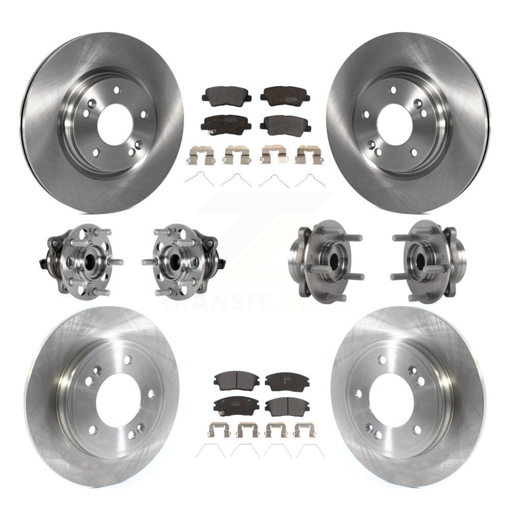 Kit de plaquettes de Rotor de frein, roulement de moyeu avant et arrière (10 pièces) pour Hyundai Elantra 1.6 17-20