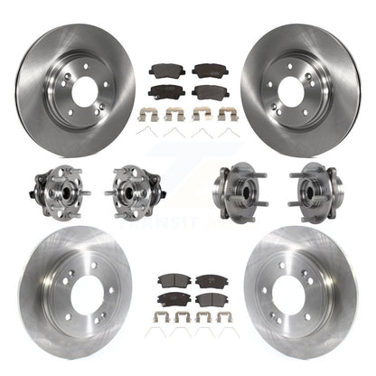 Kit de plaquettes de Rotor de frein, roulement de moyeu avant et arrière (10 pièces) pour Hyundai Elantra 1.6 17-20