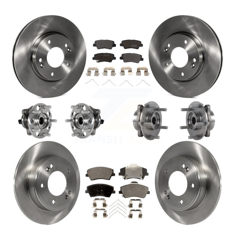 Kit de plaquettes de Rotor de frein, roulement de moyeu avant et arrière (10 pièces) pour Hyundai Elantra 2.0 17-20