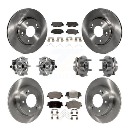 Kit de plaquettes de Rotor de frein, roulement de moyeu avant et arrière (10 pièces) pour Hyundai Elantra 2.0 17-20