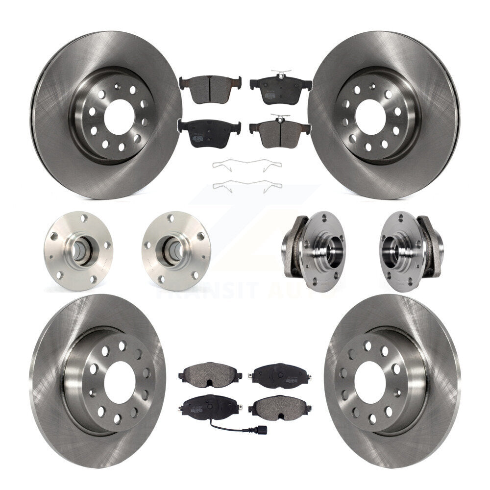 Kit de rotors et plaquettes de frein avec roulement de moyeu avant et arrière (10 pièces) pour Audi A3 Sportback e-tro