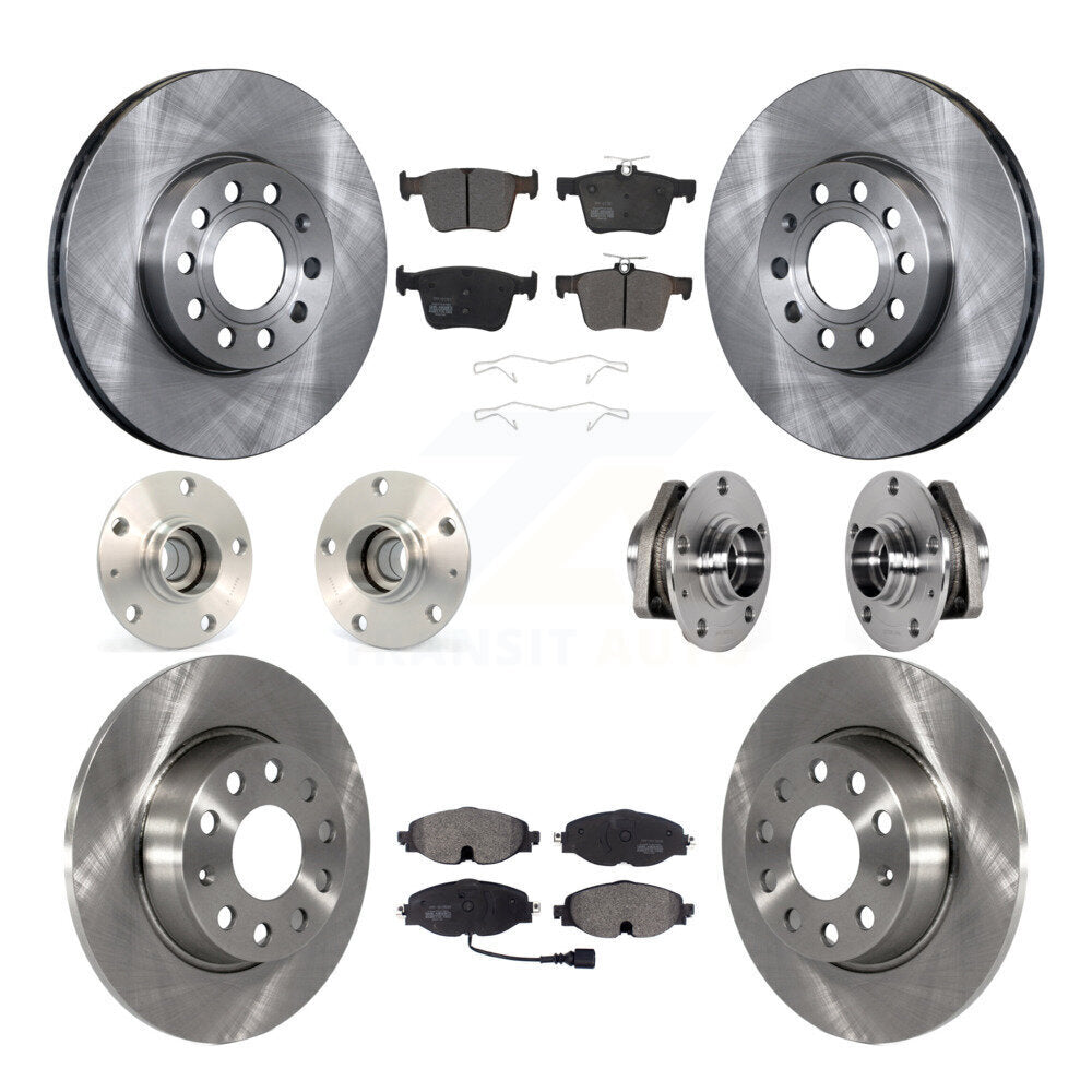 Kit de rotor et de plaquettes de frein à disque, roulement de moyeu avant et arrière (10 pièces) pour Audi A3 2.0 2016