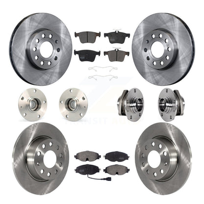 Kit de rotor et de plaquettes de frein à disque, roulement de moyeu avant et arrière (10 pièces) pour Audi A3 2.0 2016