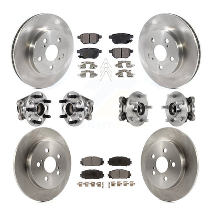 Kit de rotors et plaquettes de frein à disque, roulement de moyeu avant et arrière (10 pièces) pour Toyota Prius Prim
