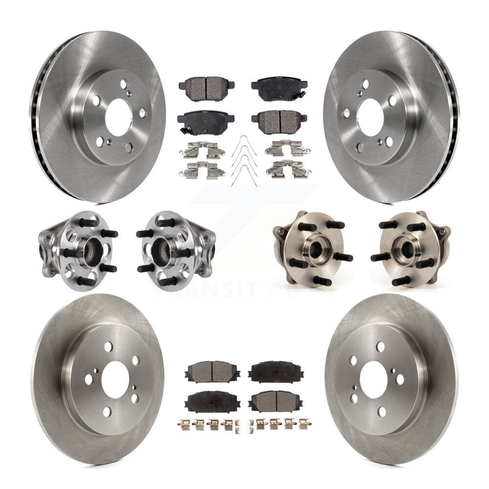 Kit de rotors et plaquettes de frein à disque, roulements de moyeu avant et arrière (10 pièces) pour Lexus CT200h