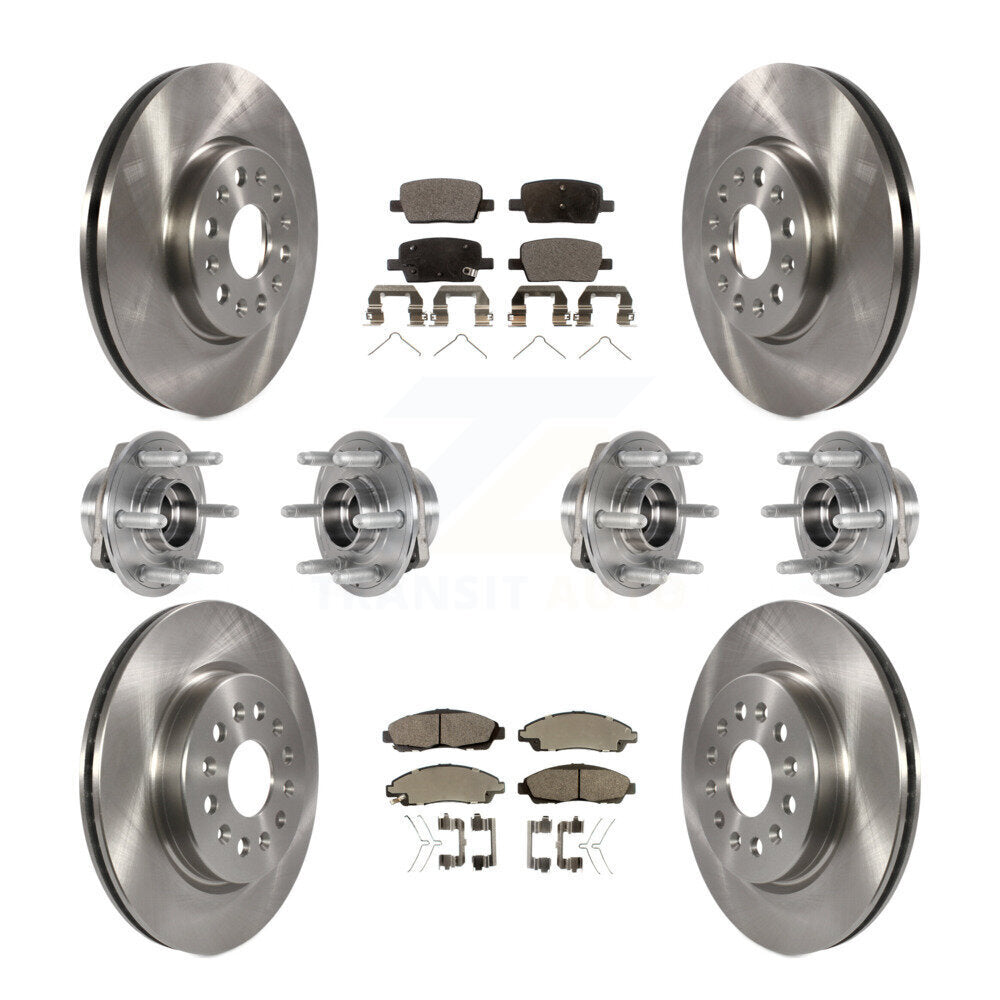 Kit de Rotor et de plaquettes de frein, roulement de moyeu avant et arrière (10 pièces) pour Chevrolet Traverse GM