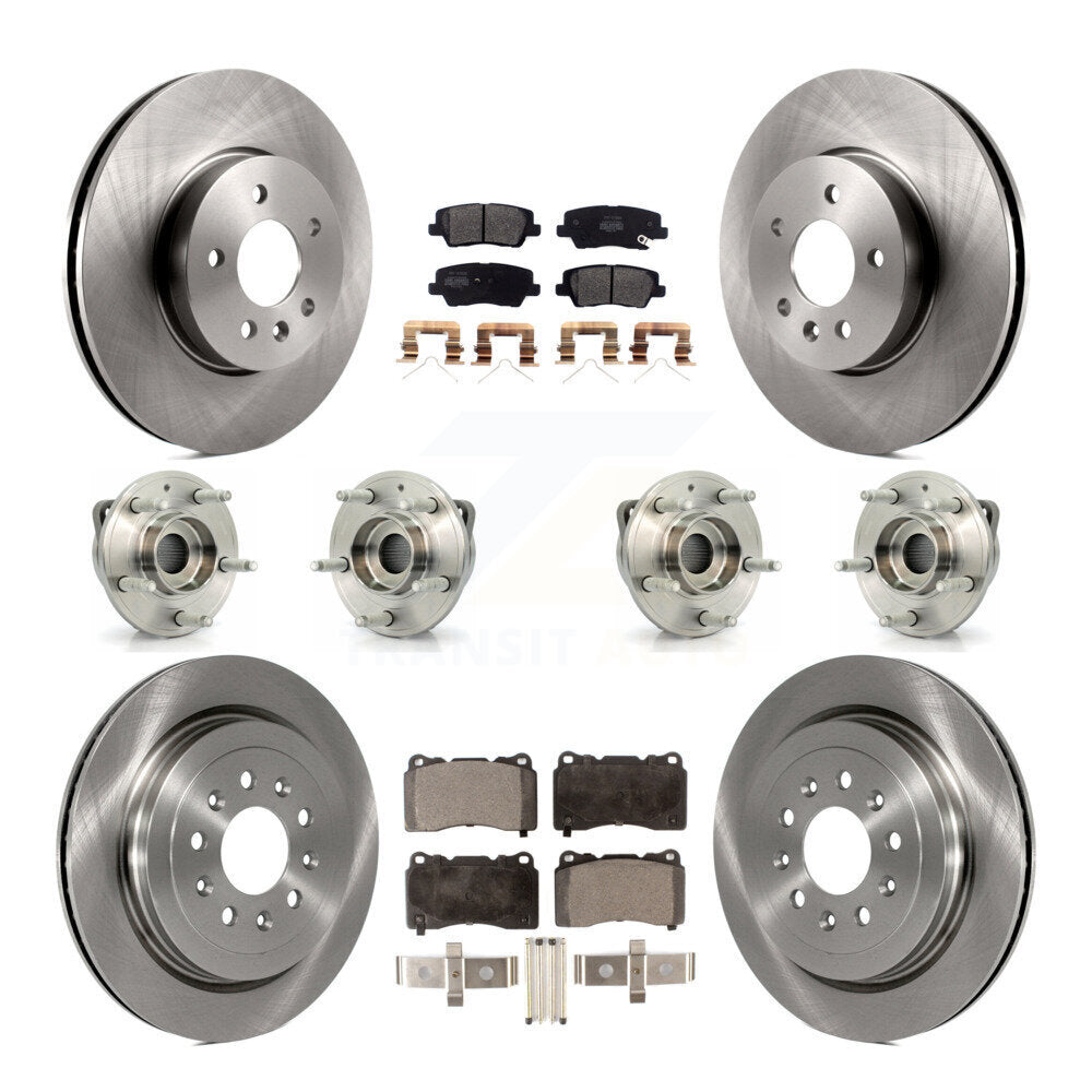 Kit de rotors et plaquettes de frein à disque, roulements de moyeu avant et arrière (10 pièces) pour Cadillac ATS
