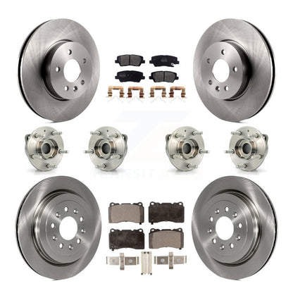Kit de rotors et plaquettes de frein à disque, roulements de moyeu avant et arrière (10 pièces) pour Cadillac ATS
