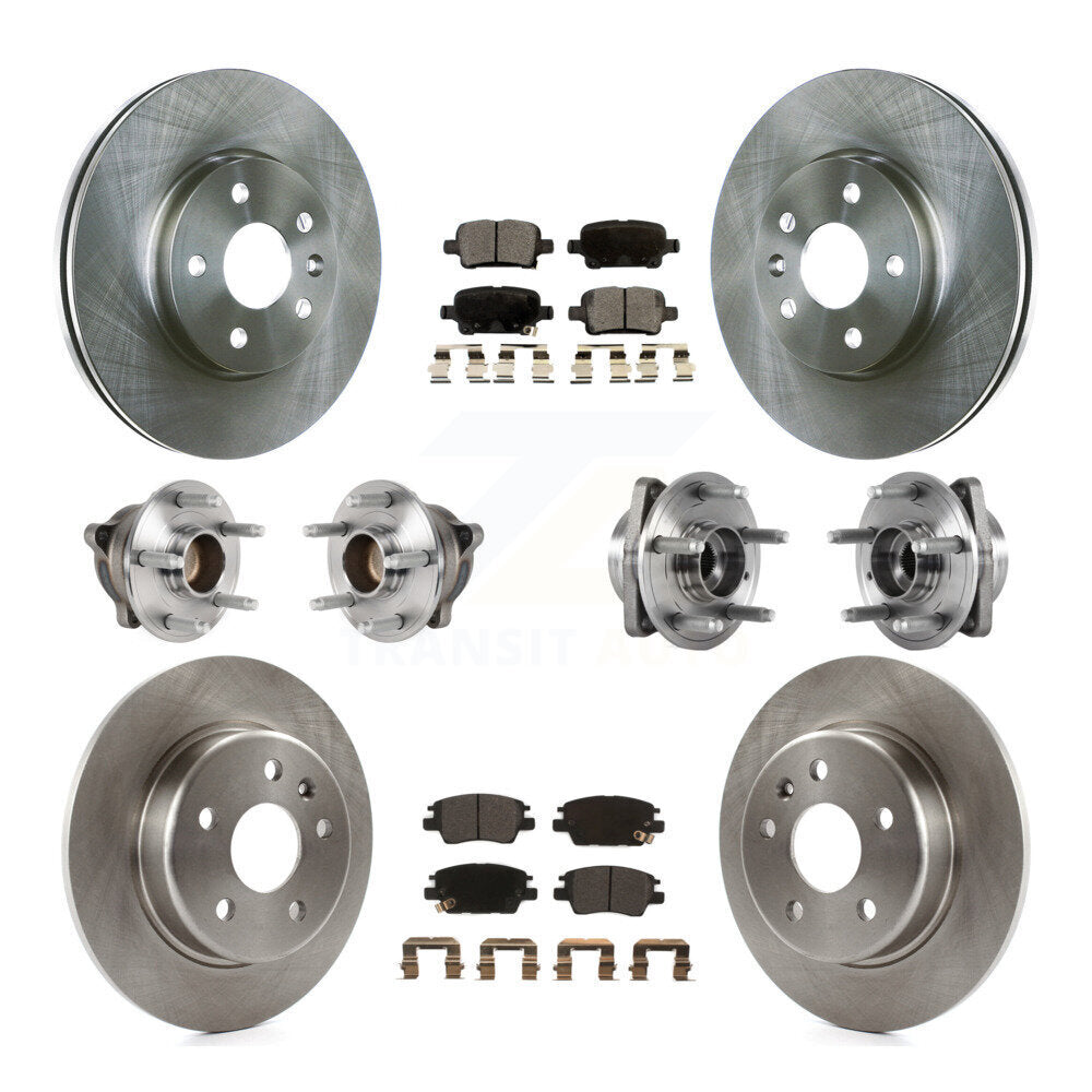 Kit de plaquettes de Rotor de frein, roulement de moyeu avant et arrière (10 pièces) pour Chevrolet Cruze Volt Bol