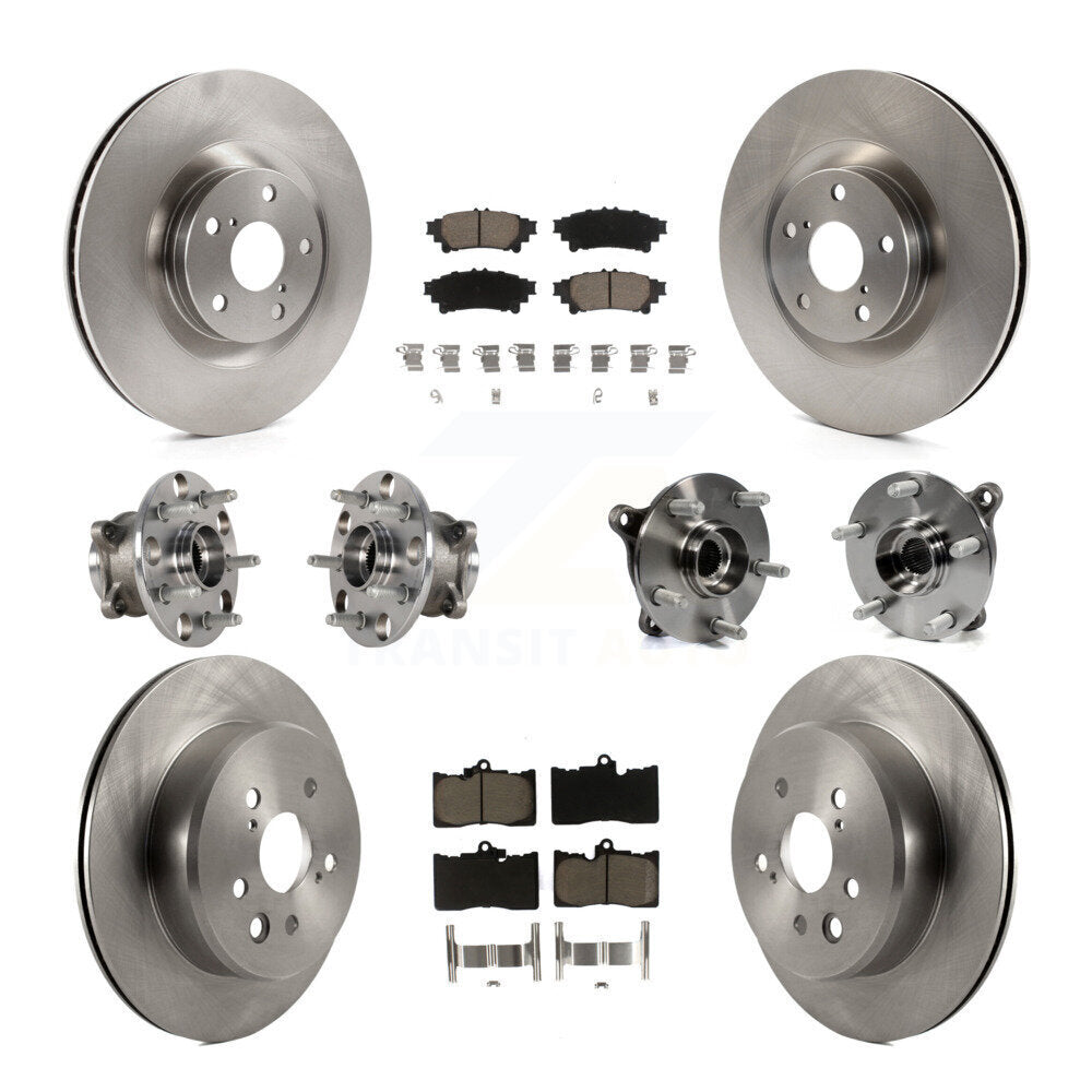 Kit de rotors et plaquettes de frein avec roulement de moyeu avant et arrière (10 pièces) pour Lexus IS300 IS350 GS35