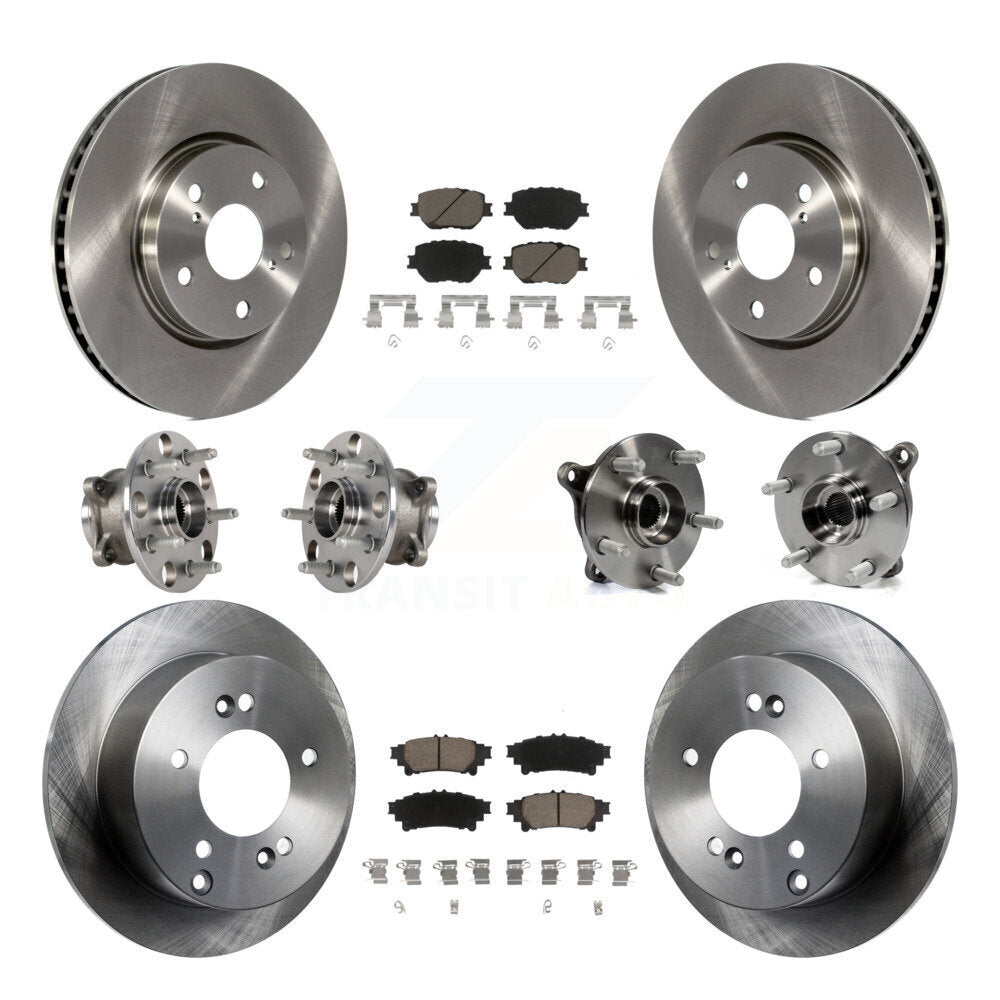Kit de rotors et plaquettes de frein à disque, roulements de moyeu avant et arrière (10 pièces) pour Lexus IS250