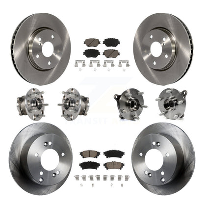 Kit de rotors et plaquettes de frein à disque, roulements de moyeu avant et arrière (10 pièces) pour Lexus IS250